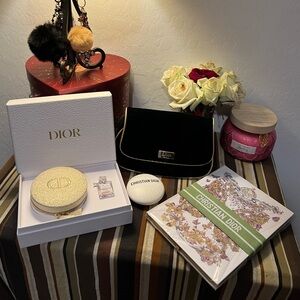 Dior Luxury 4pc Makeup Pouch Jewelry Pouch Gift Set - self care makeup pouches